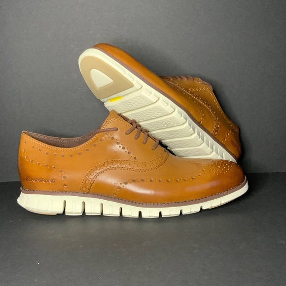 Cole Haan Zerogrand Wingtip Oxford| Men\'s Size 10| British Tan| New main image 4